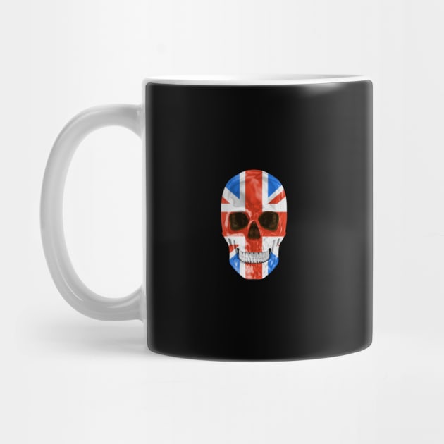 United Kingdom Flag Skull - Gift for English Scottish Welsh Or Irish With Roots From United Kingdom by Country Flags